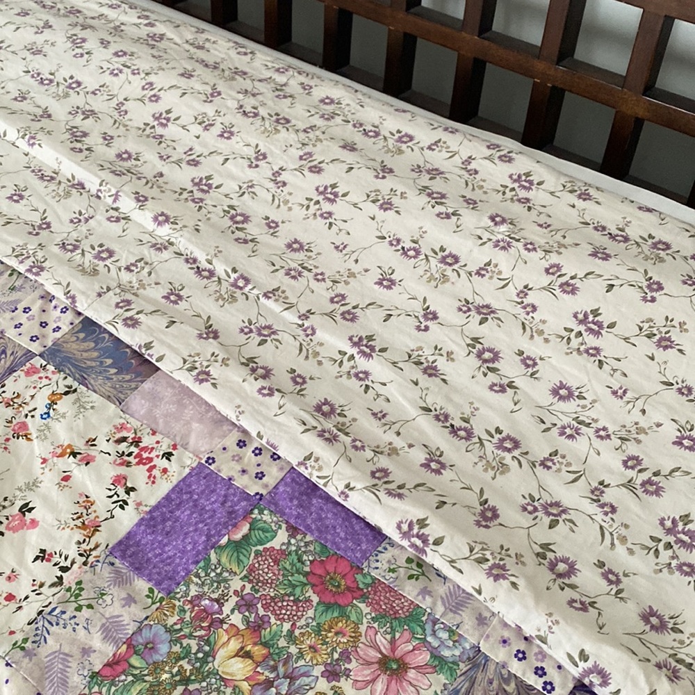 New handmade patchwork quilt 80”x95” approx. (Queen) - Picture 4 of 12